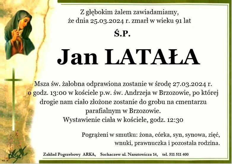 Nekrolog - Jan Latała